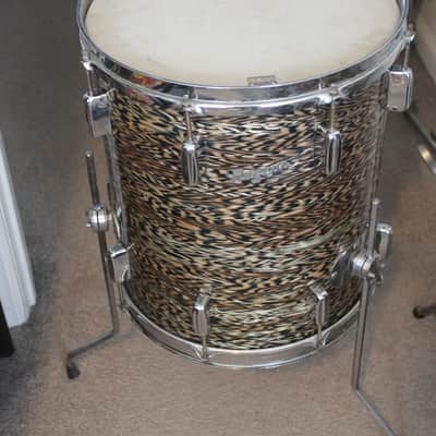 Rogers Holiday 1963 - Black Onyx 16" deep x 14" round Floor tom image 3