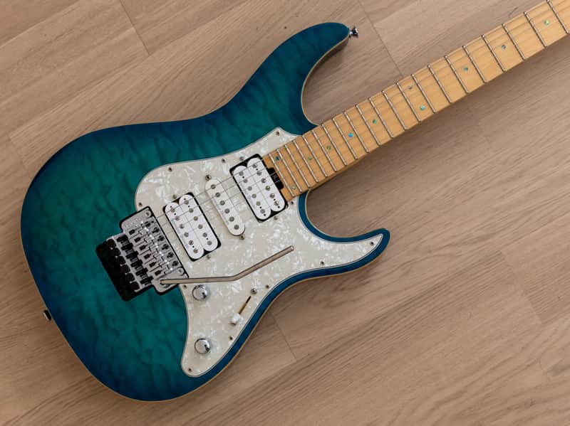 2011 Edwards by ESP E-SN-150FR HSS Superstrat Electric Guitar Aqua