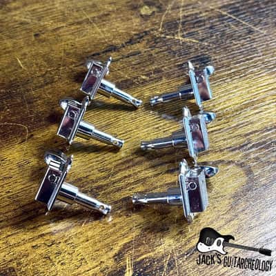 Grover Deluxe 136 Vintage Button 3x3 10mm Tuners *NOS* (2010s - Nickel) image 2