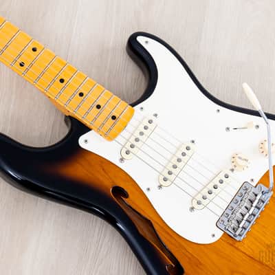 2018 Fender Eric Johnson Signature Stratocaster Thinline Sunburst w/ Case, Tags & CoA image 7