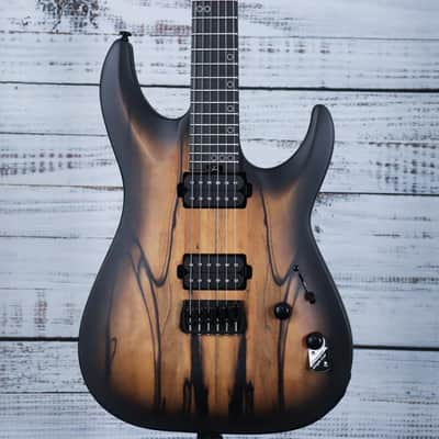 Schecter C-1 Pale Moon Electric Guitar | Natural Satin with Black Burst image 1