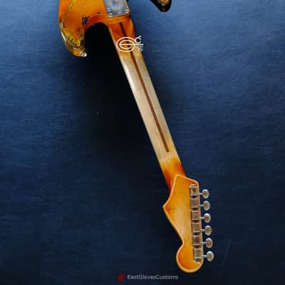 Fender Stratocaster Honey Burst H/S/H Reverse Headstock Aged Relic (RARE) image 11