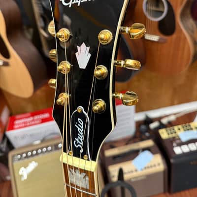 Epiphone J-200 EC Studio Acoustic Electric Guitar- 2025- Ebony- New! image 8