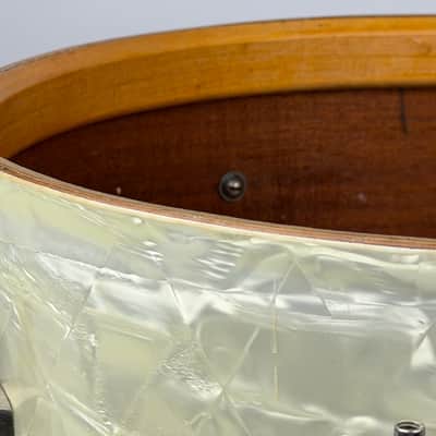 Ludwig WFL 7x14" Twin Strainer 30's Snare Drum - White Marine Pearl image 7