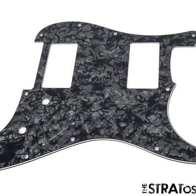 * NEW Black Pearloid HH Stratocaster PICKGUARD for Fender Strat 3 Ply Standard image 1
