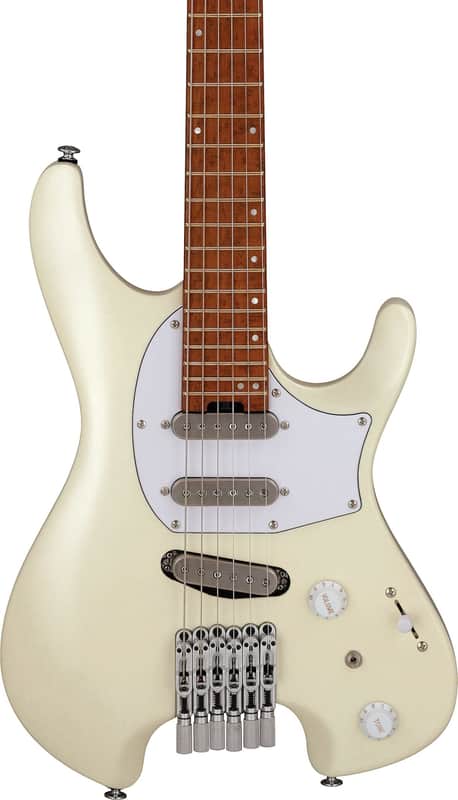 Ibanez ICHI10 Ichika Signature Headless Electric Guitar, Roasted Maple Fingerboard, Vintage White Matte image 1