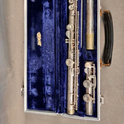 Linton Elkhart Indiana Concert Orchestral Band Flute Silver 3027 1960s - Silver image 1