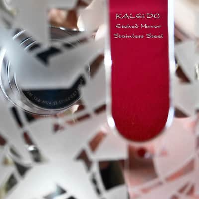 'Kaleido' Pickguard Fender SSS Stratocaster Etched Polished Mirror Metal Chrome Strat Guard image 3