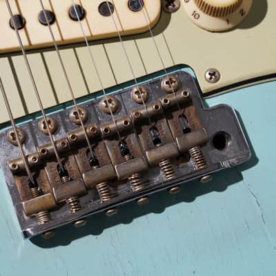 Fender Masterbuilt Andy Hicks Fat 64 Strat Brazilian Rosewood Journeyman Relic Aged Daphne Blue Josefina Pickups image 9