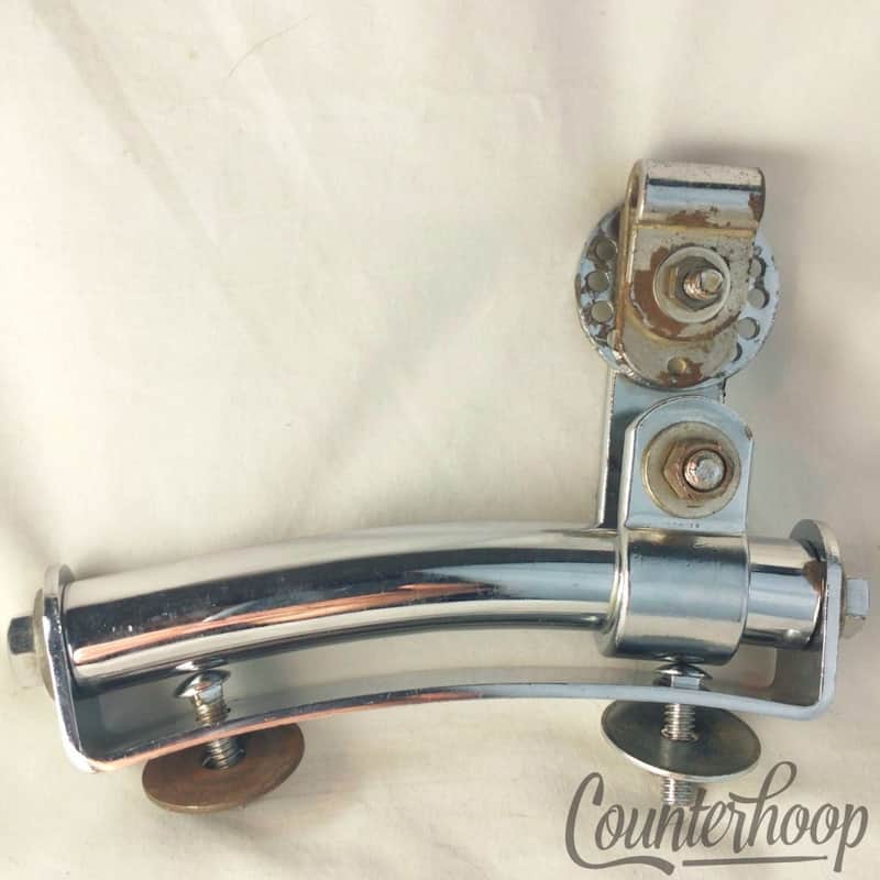 *Pearl Rail Mount Tube,Base,+Slider Bass Drum Japan Chrome 60s Star 3 5/8"Holes* image 1