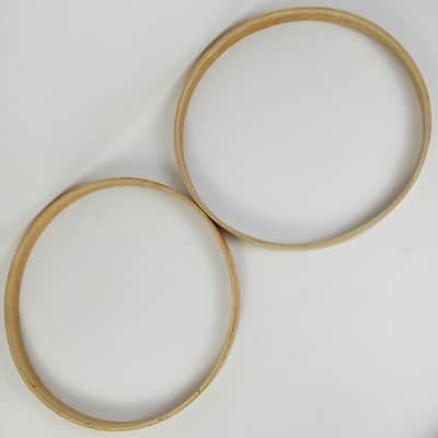 Vintage 14"2x Batter Wood Hoops/Rims 1Ply Solid Maple Vintage50s 8Lug Snare Drum image 6