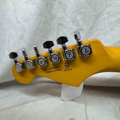Fender USA Parts Stratocaster Guitar - Deep C shape American Professional II neck on American Professional Thinline Body - White Blonde / Fender neck image 8