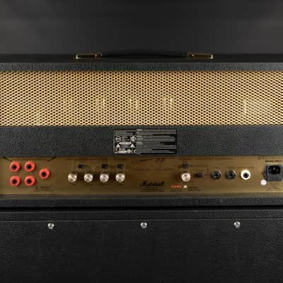 2011 Marshall YJM100 Yngwie Malmsteen Signature with Marshall 1960AHW 100 Cab - Black | Made in UK Limited Edition Handwired Plexi Half Stack 2-Channel 100-Watt Guitar Tube Amp Head Top Cab Power Attenuator image 11