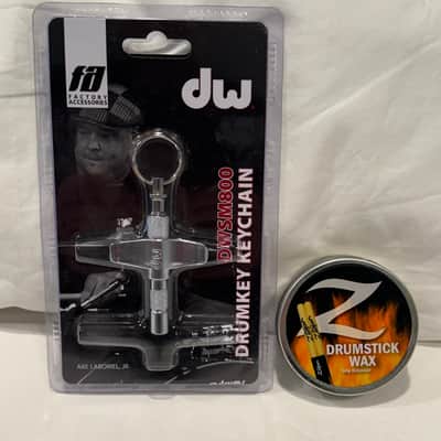 DW DWSM800 Drum Key Keychain & Zildjian Drumstick Wax - NEW image 1