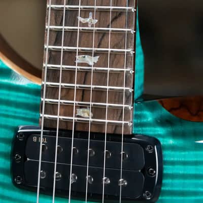 PRS Private Stock Custom 24-08 Semi-Hollow Electric Guitar - Bahamian Blue Glow with Hardshell Case image 14