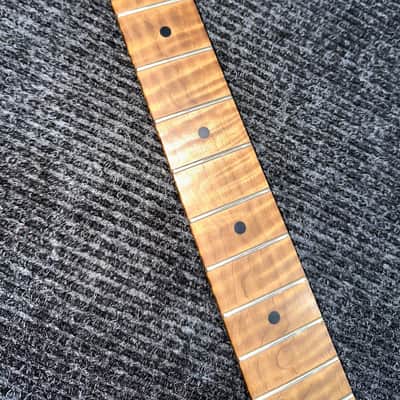 Warmoth AAAAA Roasted Flame Maple Neck image 4