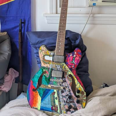 Ibanez AS7312-TCR Artcore custom rainbow image 1