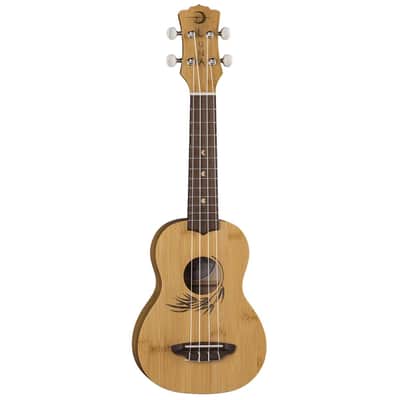 Luna Uke Bamboo Soprano Ukulele with Gigbag, 12 Frets, 'C' Shape Neck, Walnut Fretboard, Satin Natural image 12
