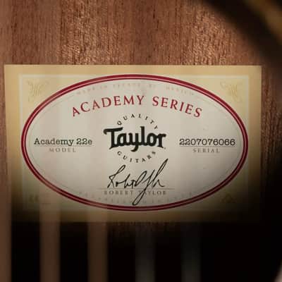 Taylor Academy 22e Grand Concert Acoustic/Electric Guitar with Gig Bag image 19
