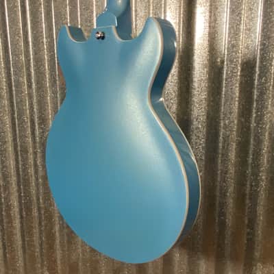 Westcreek Guitars 333 Semi Hollow Body Double Cutaway Blue #0018 Used image 10