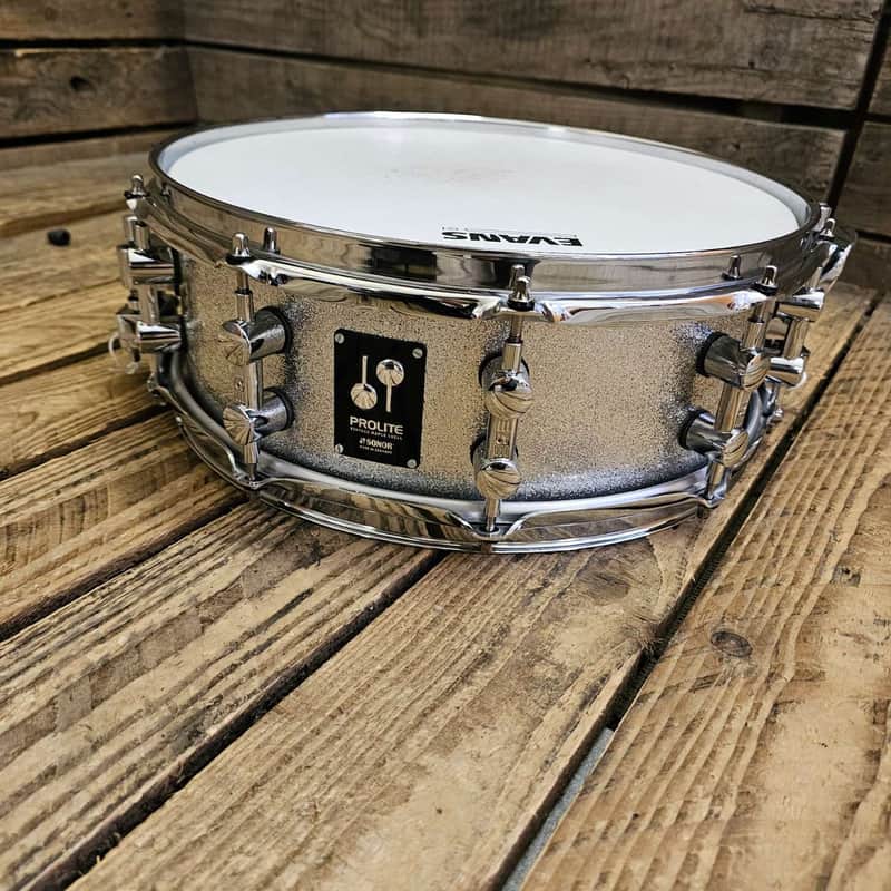 Snare Drum Sonor Prolite 14" x 5" Maple Shell, Silver Sparkle USED! image 1