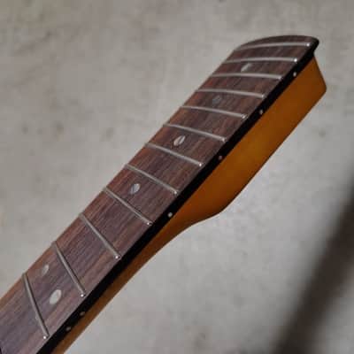 Tinted Flame Maple Strat Neck fits fender Stratocaster body 22 frets image 4