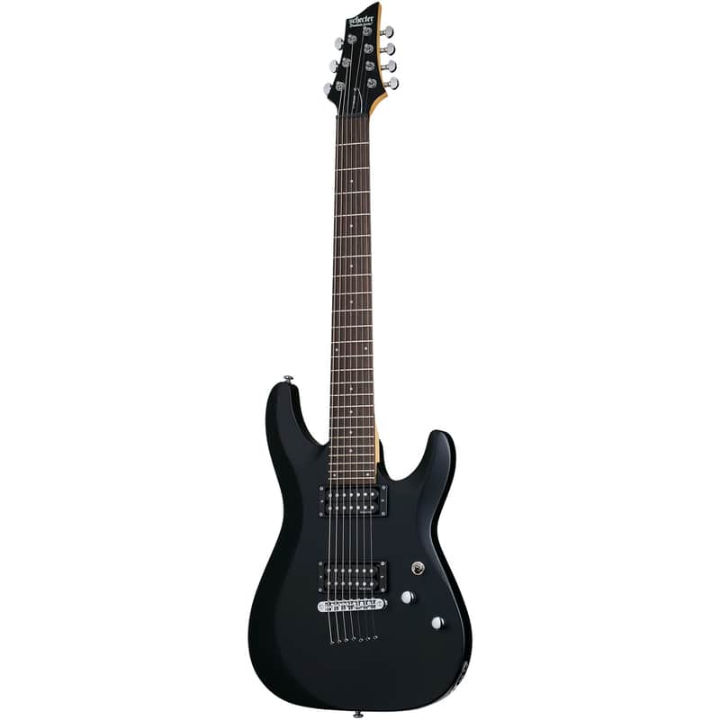 Schecter C-7 Deluxe electric guitar in Satin Black (SBK)