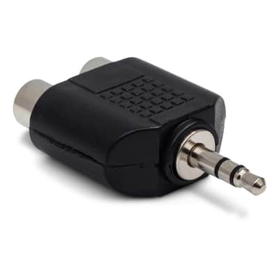 Hosa GRM-193 adaptor - Dual RCA to 3.5 mm TRS image 1