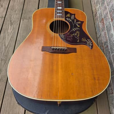 Vintage 1974 Gibson Hummingbird Custom Acoustic Guitar Project w/ Hardshell Case! image 5