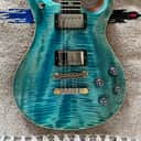 Minty! 2022 PRS McCarty 594 Wood Library - Satin Aquableux 10 Top - Flamed Neck - Ebony