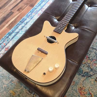 1965 Danelectro 5015 Convertible - Hollowbody Electric Acoustic Guitar - White image 7