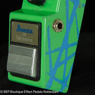 Ibanez TS-9 Tube Screamer 1982 Japan s/n 179100 Black Label with Texas Instruments RC4558P op amp, The Edge U2 image 6