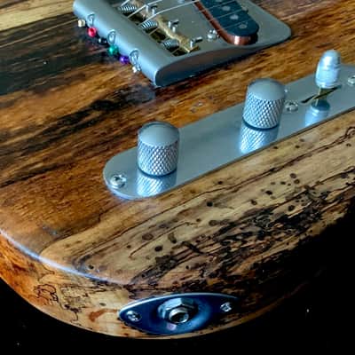 "Verity" Custom Telecaster / Barncaster from A Wee Black Dug Guitars - Natural, Figured Driftwood image 16