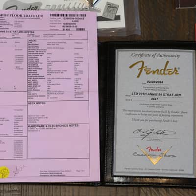 Minty! 2024 Fender Custom Shop 1954 70th Anniversary Limited Edition Stratocaster Electric Guitar Relic Sunburst + COA OHSC image 3