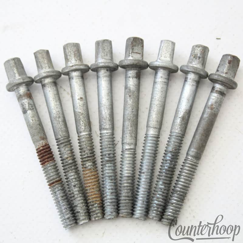 Leedy & Ludwig 8x 2" Tension T-Rods Snare/Tom Drum Vintage 40s-50s Hardware Part image 1