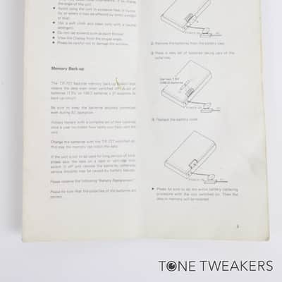 Roland TR-727 Owners Manual Instruction Book in bad shape VINTAGE SYNTH DEALER