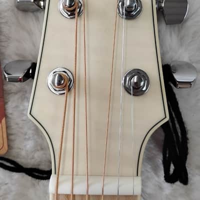 Ibanez AAM370M2E Advanced Auditorium Acoustic Electric Guitar, Antique White Ice image 5