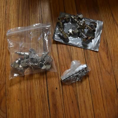 Mixed guitar and gear accessory lot, over 50 items, hardware , strings, tools, pickguards, ect. image 12