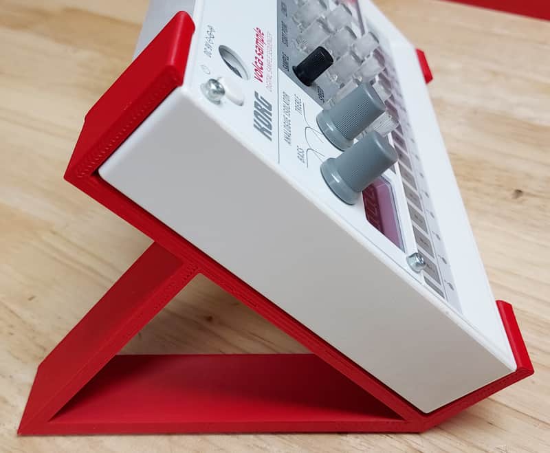 Red Color 45 Degree Angle Stands For Korg Volca Modular Synthesizer - Made in USA image 1