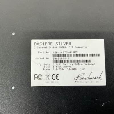 Benchmark DAC-1 Pre - Headphone Amp/Preamp image 6