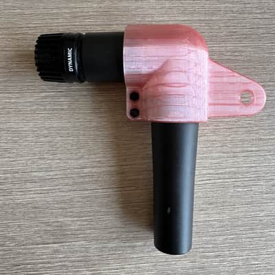 Shure SM57 Transformerless Mod - Pink w/ Granelli Right Angle - Excellent Condition image 2