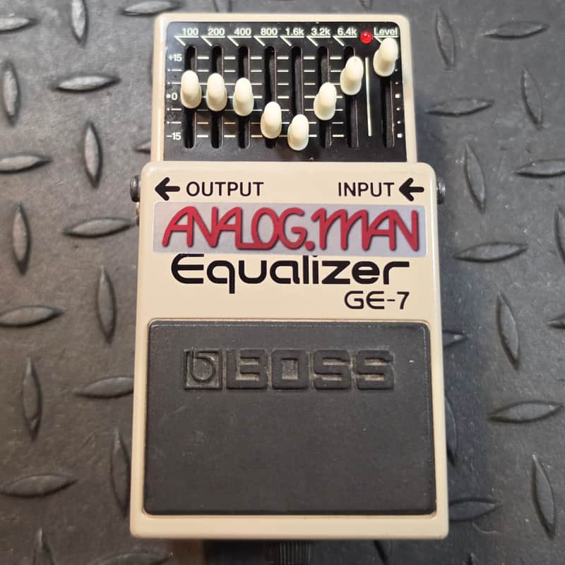 Analogman Boss GE-7 Graphic Equalizer Pro Mod EQ Taiwan Silver Label MIT Missing Rubber on Back Plate image 1