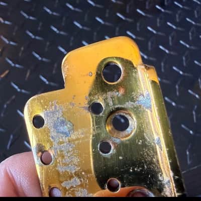 Schecter Brass bridge plate 70s/80s - Brass image 4