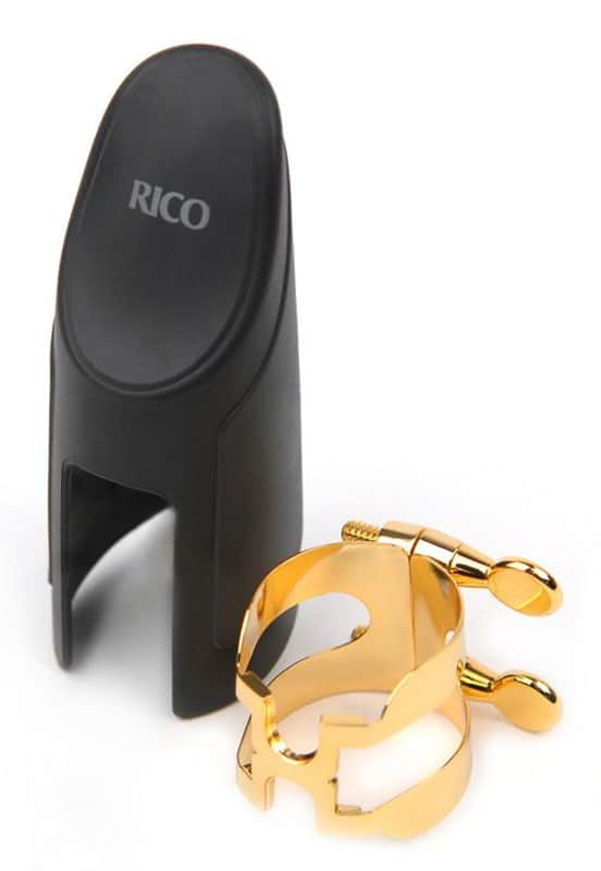 H-Ligature & Cap, Tenor Saxophone for Hard Rubber Mouthpieces, Gold-plated image 1