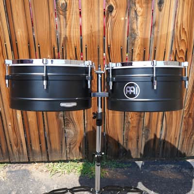 Meinl Percussion AV1BK Artist Series Amadito Valdes Steel 14" & 15" Timbales w/ Stand image 10