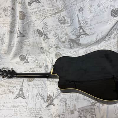 1980’s Alvarez 5081N Thin Body Dreadnaught Acoustic Electric in Blue Burst Flame image 13