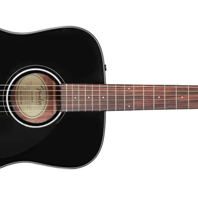 Fender CD-60 v3 Dreadnought Acoustic Guitar with Case - Black image 2