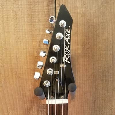 Rok-Axe Black Solid Body Electric Guitar Full Scale image 2