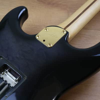 1980's Fender Japan STR-75 HSH Superstrat (Black/Grey Burst) image 12