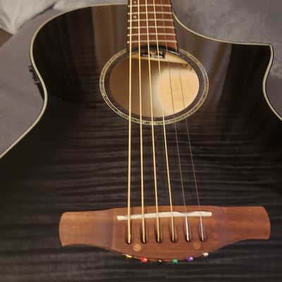IBANEZ AEWC400-TKS | Full Flame Maple top sides and back | Concert Cutaway | OM [slimline depth] image 8